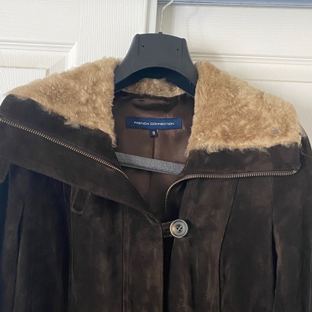 French Connection Dark Brown Teddy Jacket